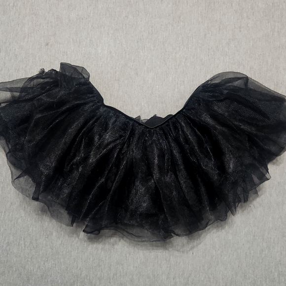 Y2K Black Costume Cosplay Ballerina Tutu Layered Flared Tulle Mini Skirt - Picture 3 of 6